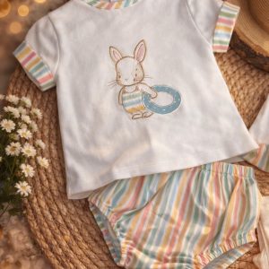 CONJUNTO CONEJITO RAYAS